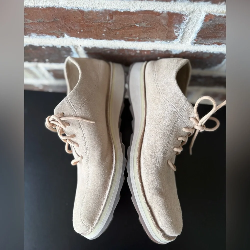 Timberland Smart Comfort Square Toe Loafers Size 8 Oatmeal Suede - Picture 10 of 12